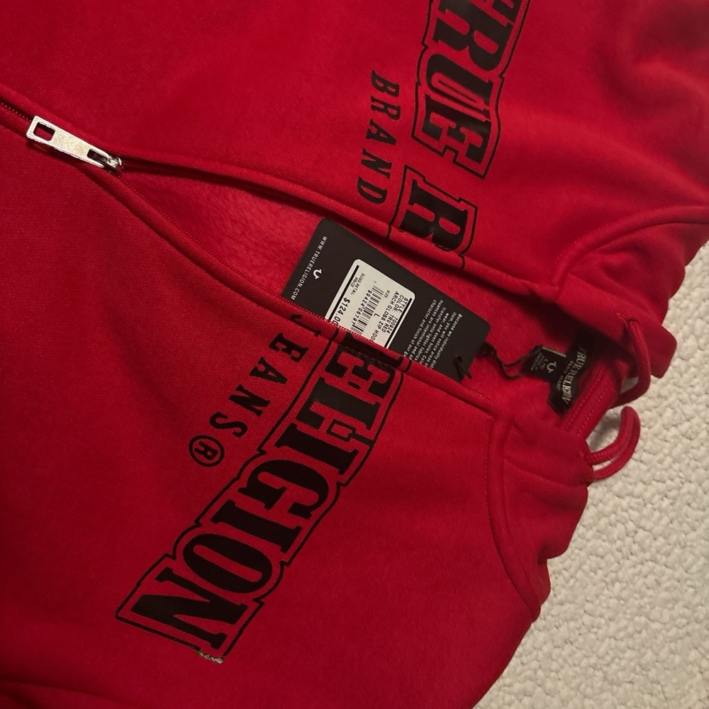 True Religion Vibrant Red Zip-Up Jacket